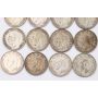 16X GB silver Shillings 1920 22 26 27 28 29 32 33 34 35 36 37 40 41 41 43 Circs