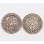 2X 1896 Great Britain silver shillings circulated