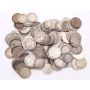 158x King George V Canada 5 cents silver coins 158-coins all damaged