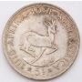 1951 South Africa 5 Shillings Springbok large silver coin nice EF