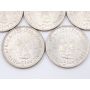 5x 1952 South Africa 5 Shillings Capetown large silver coins 5-coins Choice UNC