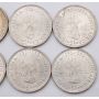 1952 South Africa 5 Shillings 10x Large silver coins Capetown 10-coins AU-UNC