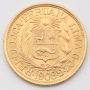 1908 Peru 1/2 Libra gold coin Choice Uncirculated