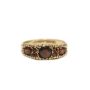 9 Karat Yellow Gold Red Garnet Ring Size 4.5