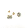 Pair of 14K Yellow Gold Blue Topaz 8ct tcw Stud Earrings 