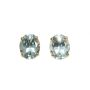 Pair of 14K Yellow Gold Blue Topaz 8ct tcw Stud Earrings 