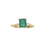 18K Yellow Gold .70 carat Solitaire Emerald Ring 