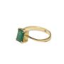 18K Yellow Gold .70 carat Solitaire Emerald Ring 