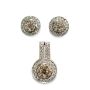 14K Fancy 1.38 cts Diamond Gold Pendant & Earrings Set