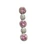 Ladies 19 Karat White Gold Pink Sapphire and Diamond Earrings