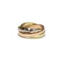 Cartier Trinity 18k Tri-Color Gold 3.5mm Rolling Band Ring 