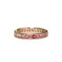18K Pink Sapphire Rose Gold Eternity 1.65 carat Ring