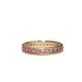 18K Pink Sapphire Rose Gold Eternity 1.65 carat Ring