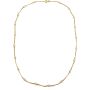 Beautiful 10K Yellow Gold Pearl Necklace Fine Jewelry 21