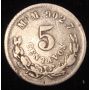 1872 MoM Mexico 5 Centavos 