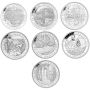 2012 - 2013 Canadian $20 Group of Seven Full Set 1 oz Fine Silver Coins 