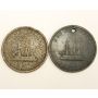2x 1843 New Brunswick One Penny tokens 