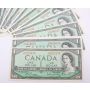 20x 1954 Canada $1 banknotes 20-notes all VF to EF