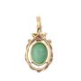 14K yg Jade and Diamonds Pendant 13.3mm by 28.0mm with appraisal $2700.00