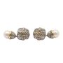 Judith Ripka Sterling Silver 18 Karat Yellow Gold Diamond and Pearl Earrings