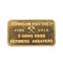 5 gram Johnson Matthey The Bank of England Gold Bar Struck .9999 Scarce 