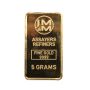 5 Gram JM Johnson Matthey London Vintage Gold Bar .9999 Scarce Round Logo Design