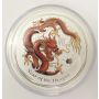 2012 Australia .999 Pure Silver 5 oz $8 Coin Year of Dragon Colour