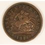 1852 Upper Canada One Penny Heaton Mint Narrow 2