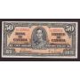1937 Canada $50 banknote Gordon Towers VF25