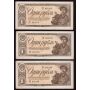 Russia USSR Treasury 1938 3-consecutive banknotes  EF/AU