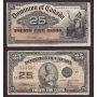 2x Canada 25 cent banknotes Shinplasters 1x 1901 and 1x 1923 2-notes VG-F