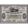 1876 Dominion of Canada $20 Land Bond Metis Scrip No 3111 AU50 