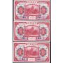 6x 1914 China 10 Yuan Bank of Communications consecutive 