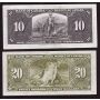 1937 Canada banknotes $10 & $20 Gordon & Coyne 