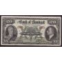 1938 Bank of Montreal $20 banknote nice FINE
