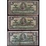 14x 1937 Canada $1 banknotes damaged 14-banknotes in this lot