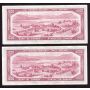 2x 1954 Canada $1000 banknotes AU50 EPQ
