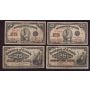 4x Different Canada 25 cent banknotes shinplasters 