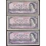 10x 1954 Canada $10 banknotes BC-40a & BC-40b 