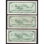3X 1954 Canada $1 replacement notes BC-37bA *A/A *A/A *S/O  VF to VF+