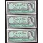 7x 1954 Canada $1 consecutive banknotes CH UNC63 EPQ