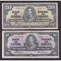 1937 Canada banknote set $1 $2 $5 $10 $20  VF