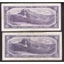 10x 1954 Canada $10 banknotes BC-40a & BC-40b 