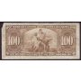1937 Canada $100 banknote Gordon B/J2473320 F margin tears missing corner