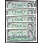 10x 1954 Canada $1 dollar banknotes Choice UNC63 or better