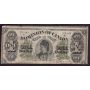 1878 Canada $1 Dollar note 385349 DC-8e-iii-M Error out of register cut VG/F