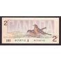 1986 Canada $2 banknote Crow Bouey AUG7247133 Choice AU/UNC