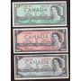 1954 Bank of Canada $1 $2 $5 $10 $20 $50 6-notes 