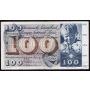 Switzerland 100 Francs banknote  FEB-1971  77U28495  a/VF