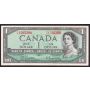 1954 Canada $1 banknote Error Serial Number bleed through VF+